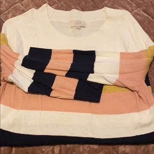 Loft color block light weight pull over